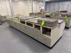 BUTCHER BLOCK ISLAND WITH DRAWERS & BOTTOM STORAGE