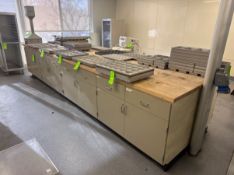 BUTCHER BLOCK ISLAND WITH DRAWERS & BOTTOM STORAGE