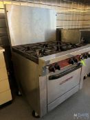 SOUTHBEND STAINLESS STEEL NATURAL GAS 6 BURNER WITH SPACE SAVER OVEN