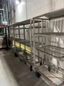 (3) S/S SHELVING UNIT ON WHEELS