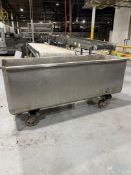 STAINLESS STEEL TOTE ON WHEELS