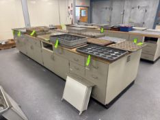 BUTCHER BLOCK ISLAND WITH DRAWERS & BOTTOM STORAGE