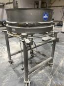 SWECO SCREENER MOUNTED ON STAINLESS STEEL FRAME ON WHEELS DIAMETER 38