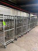 (13) STAINLESS STEEL DOUBLE SECTION SIDE LOAD PAN RACK HOLDS TO 28 PANS DIMENSIONS (18 X 26)