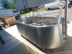 Darlington Dairy Supply Co. Aprox. 400 Gal. Capacity Open Top S/S Cheese Vat with Overhead Bridge