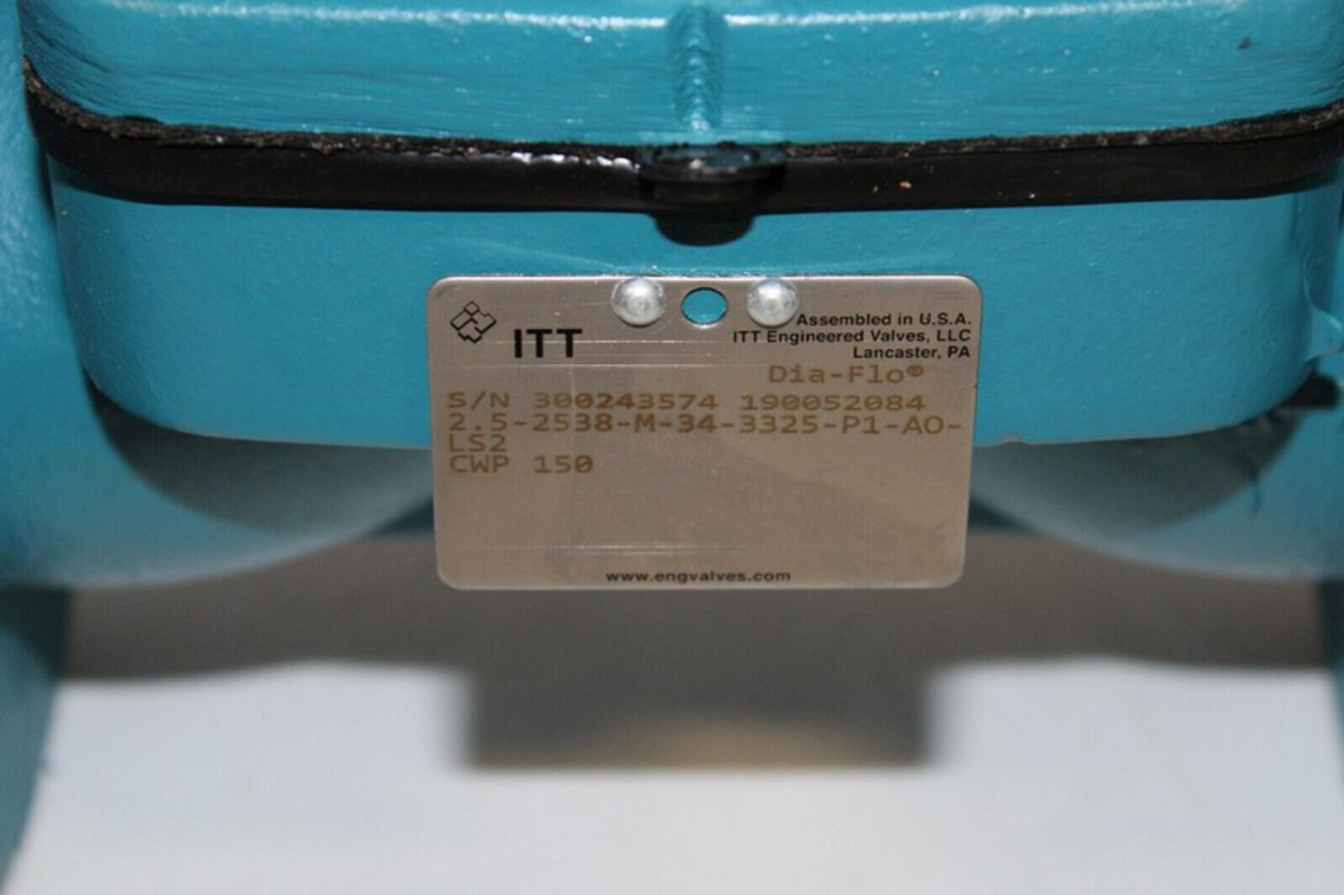 ITT DIA-FLO 2-1/2" MODEL 2538-M-34-3325-P1-AO-LS2, CAST IRON BODY, EPDM DIAPHRAGM, 150# FLANGED, - Image 2 of 9