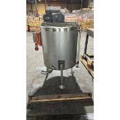 Slurry Mixer. Aprox. 175 Liter Capacity with Agitator, Jacketed S/S Construction, S/N QC001-2011, (