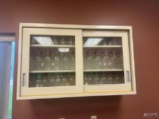 MISC. GLASSWARE IN CABINETS & IN LAB AREA