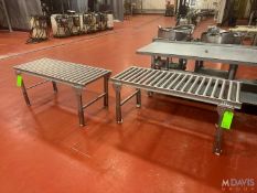 (2) STRAIGHT SECTIONS OF ROLLER CONVEYOR