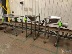 (2) S/S COARSE RETURN PORTABLE CARTS WITH (1) ADDITIONAL S/S CART