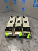 (3) ALLEN BRADLEY POWERFLEX 400 VFDS, CAT NO. 22C-D045A103 SERIES A AND B, 30 HP, 3 PHASE, (