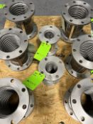 (2) NEW METRAFLEX FLANGED FLEXIBLE METAL HOSE AND PUMP CONNECTOR WITH CORRUGATED HOSE AND BRAID  (