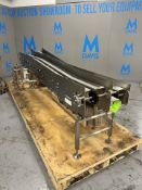 (3) SECTIONS OF BOSTON CONVEYOR WITH INTRALOX STYLE BELT, (2) INCLINE CONVEYORS, (1) 90 DEGREE, APPR