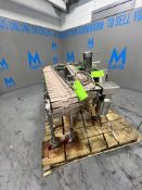 (3) SECTIONS OF CONVEYOR (2) STRAIGHT AND (1) 90 DEGREE, 90 DEGREE APPROX. 90 IN. LX 8 IN. W, STRAI