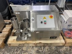 Microfluidics M110P Microfluidizer. Model: M110P-11, Serial: 2010156, Mfg 2010. 220 Volts. As