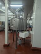 DCI 150 Gal.S/S Jacketed Tank, S/N 940F04801 1-C with Jacket MAWP 125 psi at 350 Degree F with