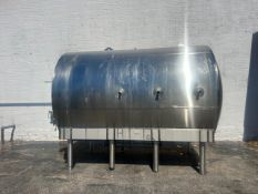 Cherry Burrell All S/S 3,000 Gal. Horizontal Jacketed Aseptic Storage Tank, S/N E-044-95, High