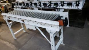 HYTROL Axium Transfer Conveyor 72 `` long by 16`` large by Rolls of 2.5'' diameter adjustable height