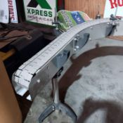 Stainless Steel Plastic Belt Conveyor 4-1/2 W x 120L x 32H, 84