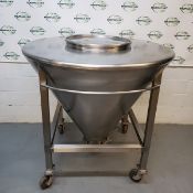 Stainless steel Conic Tank 55'' Diameter x 48''tall 24'' dia. Cover 6 inch butterfly bottom valve