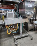 Filler Hinds-Bock, Model 2P-64, dual head piston filler / depositor in stainless steel. Rated to