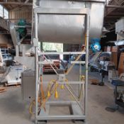 36D x 30W x 60L Stainless Steel Ribbon Blender, Hapman Feeding System, 7.5HP, V230/460 Adjustable