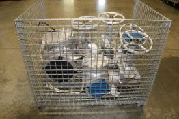 Lot of (6) Valves including Wire Basket -- (2) Pcs. 5