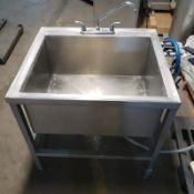 194 Stainless steel sink with faucet 36'' x 34'' x 36'' HEIGHT (Handling Fee $150 (Located