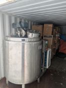 Cold Press Juice Equipment Aprox. 1,000 Gal. Double Jacketed Custom Tank with Agitator - NEW NEVER