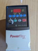 Lot of 3 ALLEN-BRADLEY PowerFlex 4 Variable Frequency Drives; 0.5 HP; CAT 22A-D1P4N104 Ser A (