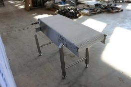 Straight Section of S/S Conveyor, with White Interlock Belt, Aprox. 55