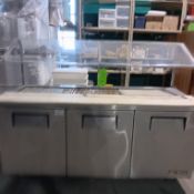 True Sandwich/Salad Prep Table Model TSSU-72-18 S/N 8684994 (Loading Fee $100) (Located Fort