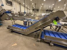 2020 TURATTI PORTABLE CLEATED INCLINE CONVEYOR, MODEL M1299-A03-V000030-00, S/N 020/137-02, BELT