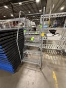 (2) ULINE 4-STEP ROLLING LADDERS, 450 LB CAPACITY