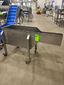 STAINLESS STEEL TROUGH ON WHEELS