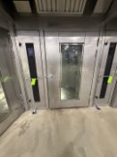 2018 LBC BAKERY EQUIPMENT CO PASS THROUGH RACK OVEN, MODEL LRO-2G5, S/N S74672, NATURAL GAS, 208-