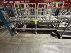 PORTABLE S/S TABLE ON CASTERS