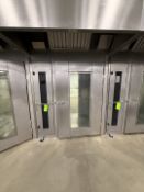 2018 LBC BAKERY EQUIPMENT CO PASS THROUGH RACK OVEN, MODEL LRO-2G5, S/N S74671, NATURAL GAS, 208-