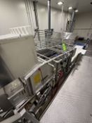 HUGH FRESH MARKET SHAKER AND HUSKER, MODEL 03211160, S/N 17-35555-6, UTILIZES COUNTER ROTATING ROLLS