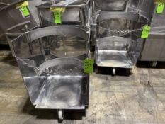 (2) S/S BUGGIES / TOTES, APPROX. 27 IN W X 22 IN D