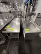 (2) S/S TABLES, APPROX. DIMS: 96 IN. X 30 IN. X 36 IN. LWH
