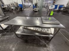 S/S TABLE WITH DIGITAL SCALE, TABLE DIMS APPROX:72 IN L X 30 IN. W
