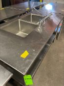 (1) STAINLESS STEEL SINK (2) STAINLESS STEEL TABLES