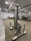 AMFEC PORTABLE COLUMN BUGGY / TOTE LIFT TILT AND DUMP, MODEL 2-3K, S/N 20122070, 3 PHASE, 480 V