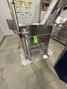 S/S PNEUMATIC DUMPER, PREVIOUSLY UTILIZED TO FEED PRODUCE OR WAST INTO INCLINE CONVEYOR, APPROX.