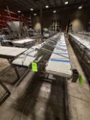 CHL SYSTEM (4) SECTIONS OF INSPECTION AND PACK OFF CONVEYORS WITH STANDS FOR PACKING TABLES, MODEL