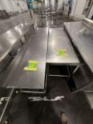 (2) S/S TABLES APPROX DIMS: 96 X 24 X 36 AND 76 X 24 X 30 LWH