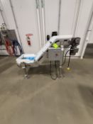 KEY WEST METAL INDUSTRIES PORTABLE CLEATED INCLINE BELT CONVEYOR, PROJECT NO. 35856MC, APPROX. 60