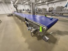 KEY WEST METAL INDUSTRIES VARIABLE SPEED PACK-OFF CONVEYOR, PROJECT NO 34041MC, APPROX. 36 IN. W