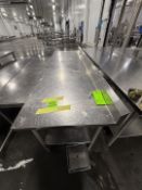 S/S TABLE APPROX. DIMS: 96 X 30 X 36 LWH